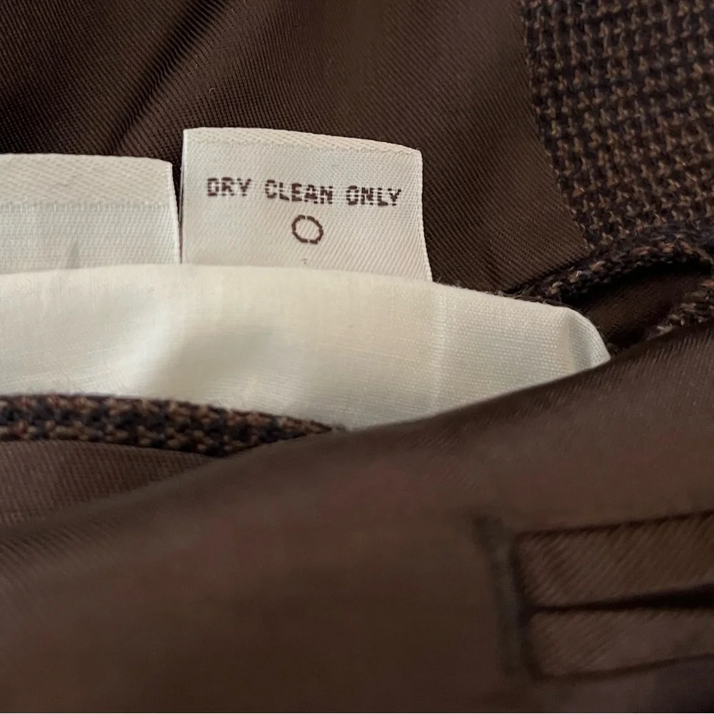 Pronto Uomo Mens 43R Brown Wool Tweed Sport Coat Blazer Jacket Preppy 90s